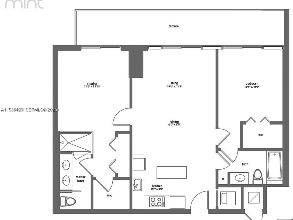 For Rent: $3,850 (2 beds, 2 baths, 1099 Square Feet)