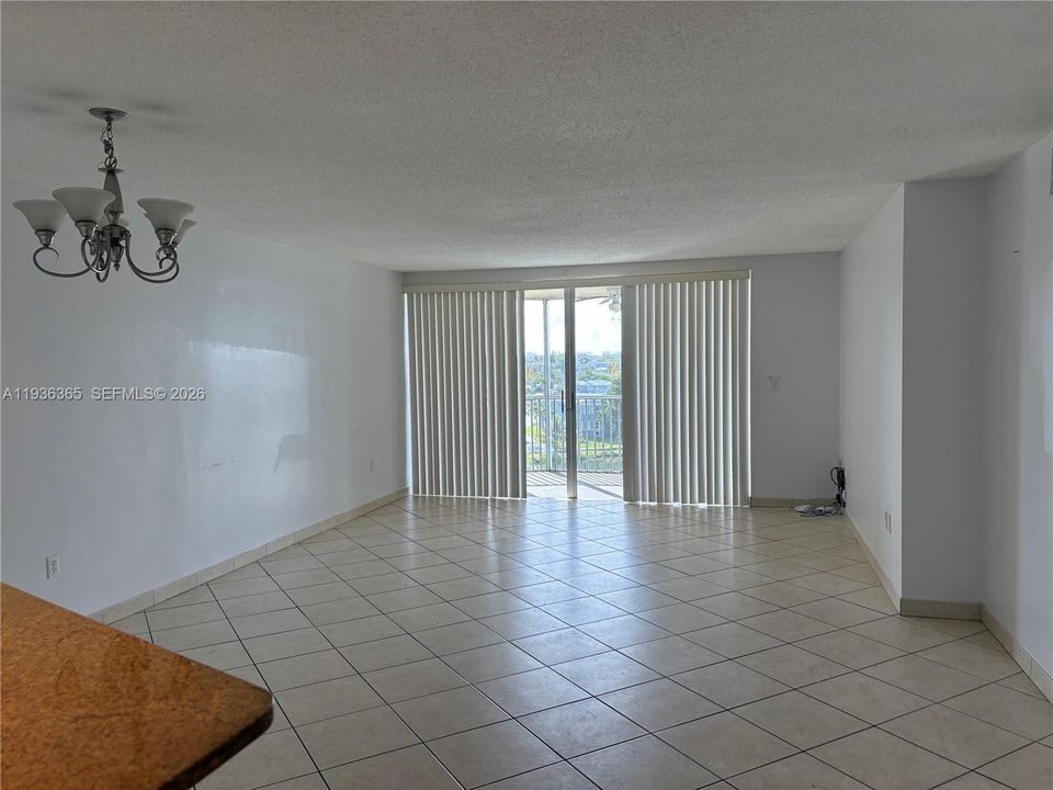 View to enclosed balcony