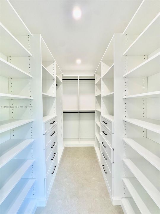 Master walk-in closet
