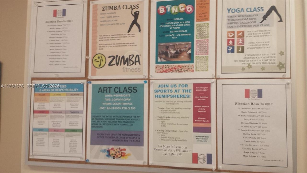 SOCIAL AND SPORTS depending on time of year ZUMBA BINGO YOGA ART