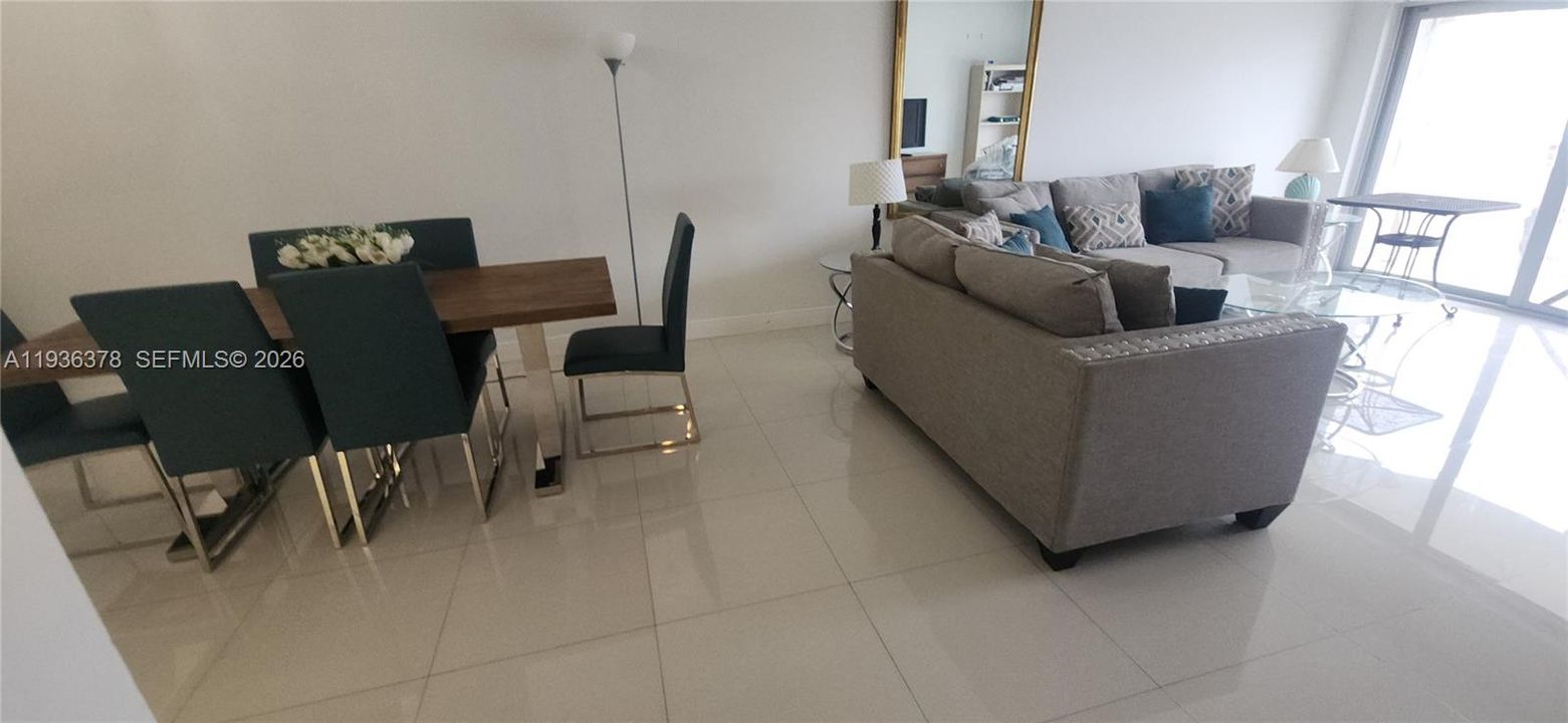spacious living and dining areas