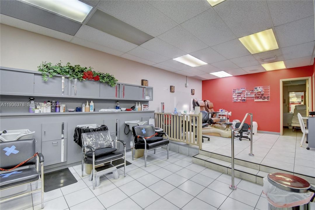 beauty salon.