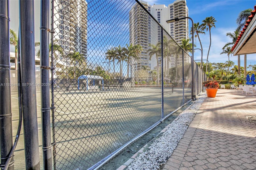 Pickleball and tennis area