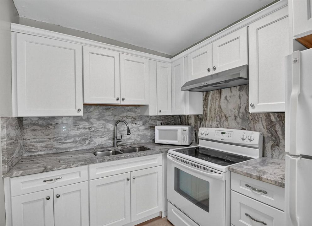 Remodeled kitchen stone counters