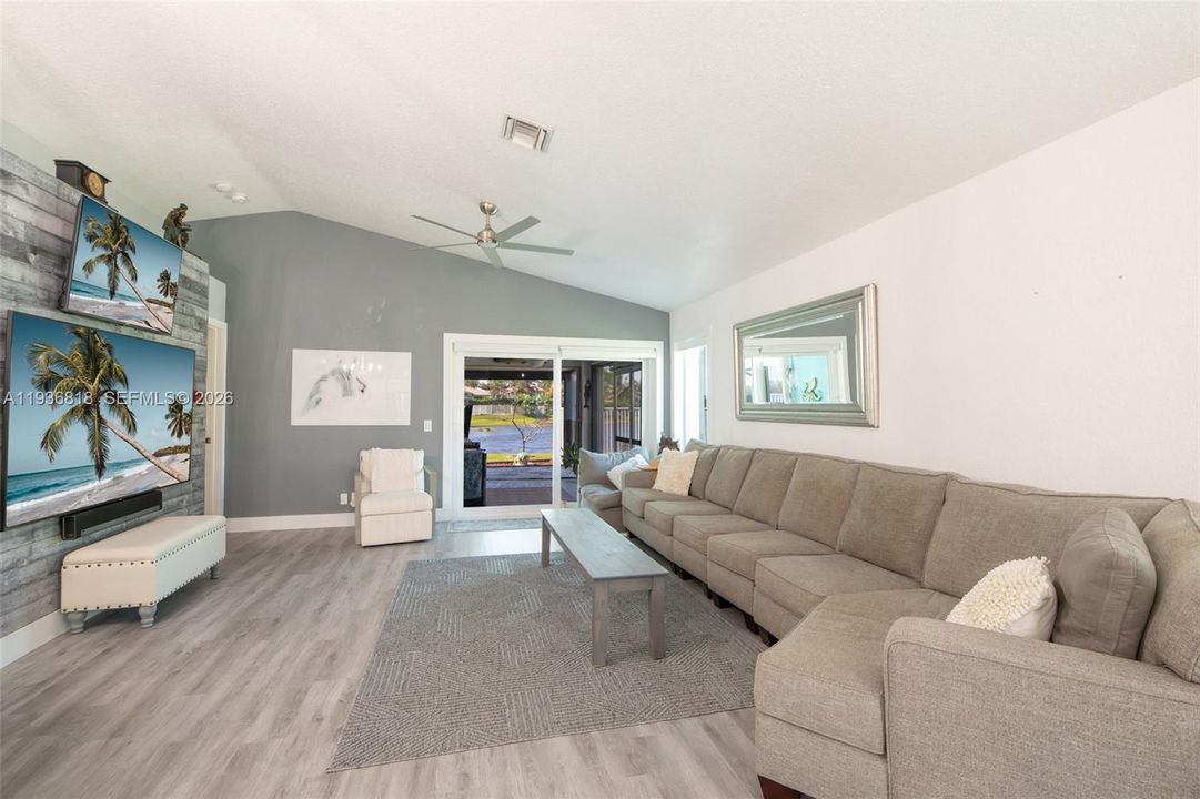 Hurricane slidders leading out to lanai