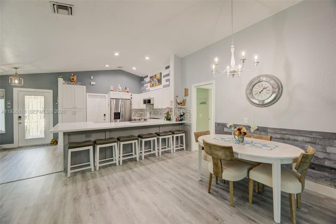 Opening dining area for all your family and quest