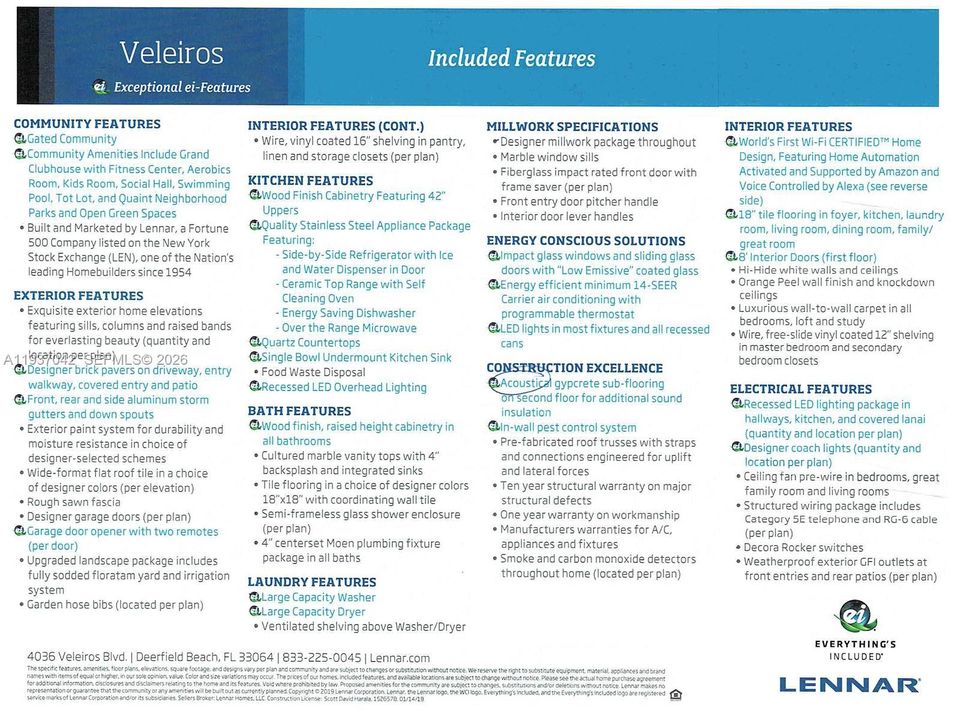 FEATURES PER BUILDER