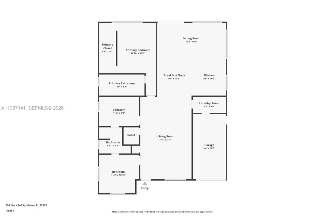 На продажу: $1,400,000 (3 спален, 2 ванн, 1405 Квадратных фут)
