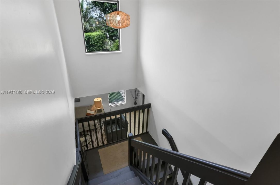 Newly painted gorgeous stairwell