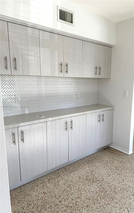 Cabinetry in dining area.