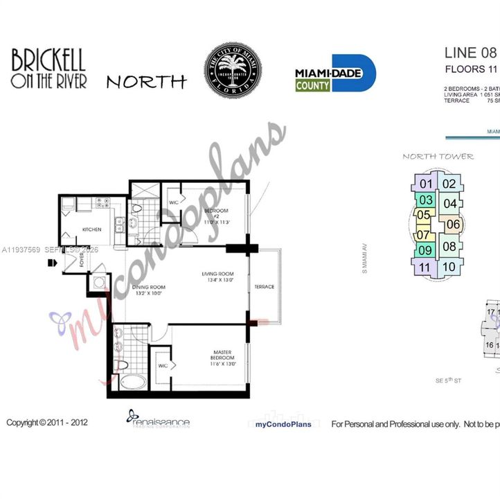 For Rent: $3,490 (2 beds, 2 baths, 1051 Square Feet)