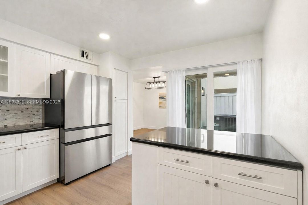 Opens to the covered patio