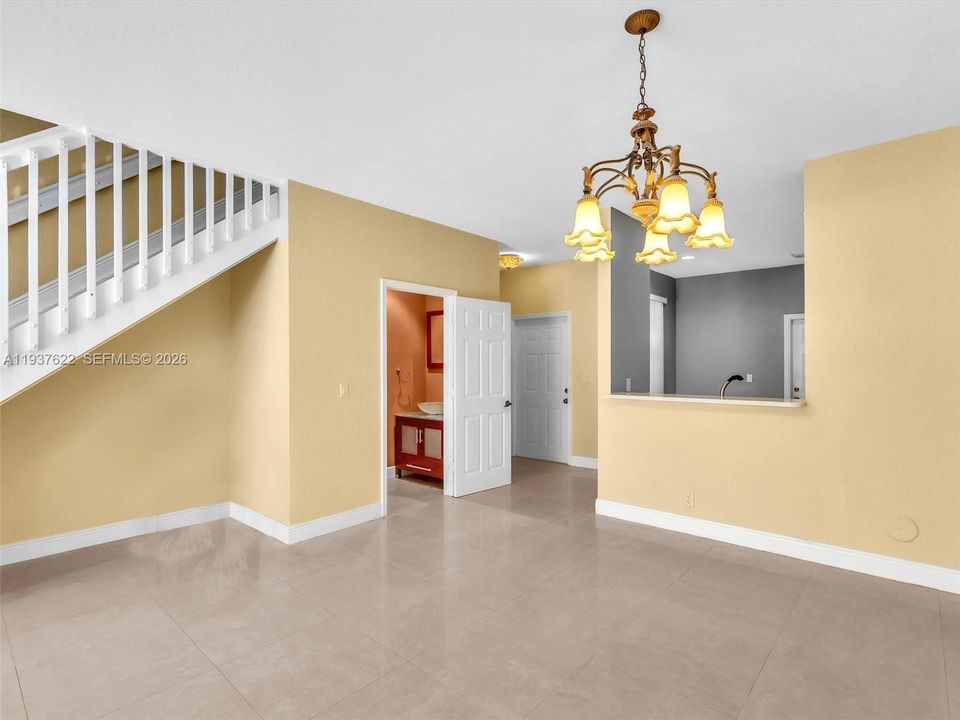 Great room with 1/2 bath