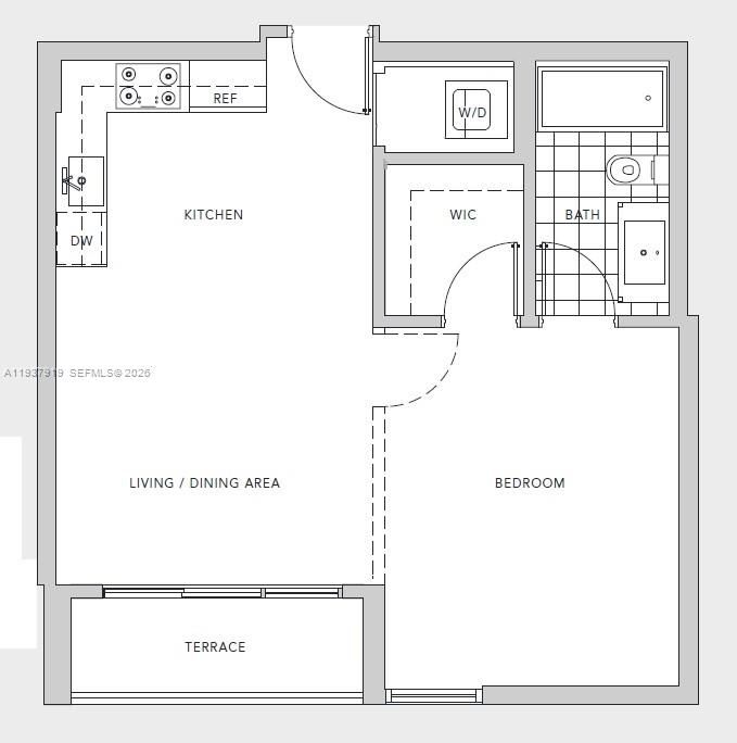 For Rent: $2,495 (1 beds, 1 baths, 526 Square Feet)