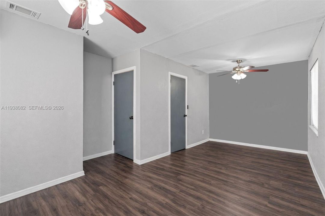 Bedrooms 3 & 4.Wall was removed to make large room but can easily be converted back.