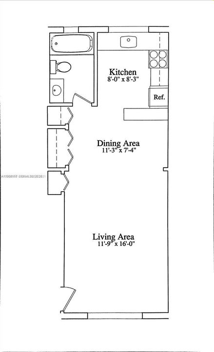 For Rent: $1,800 (0 beds, 1 baths, 430 Square Feet)