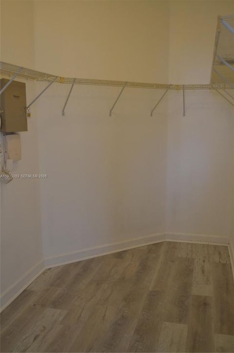 Master bedroom walk in closet.