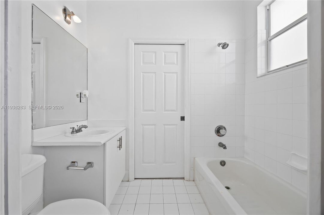 Jack and Jill bathroom to be shared by second and third bedroom.