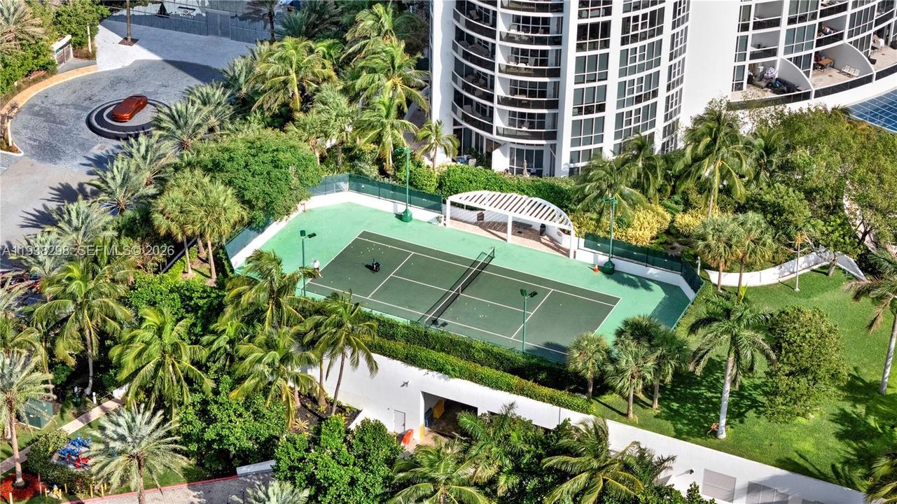 Private tennis court