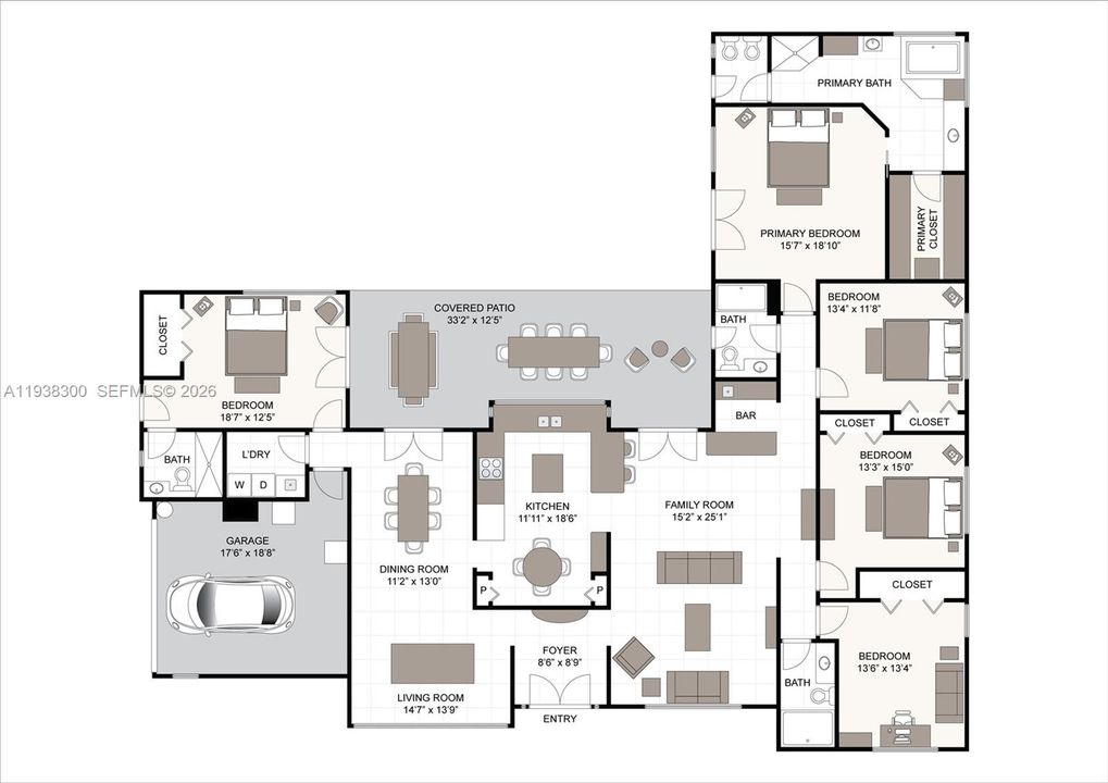 待售: $1,375,000 (5 贝兹, 4 浴室, 3045 平方英尺)