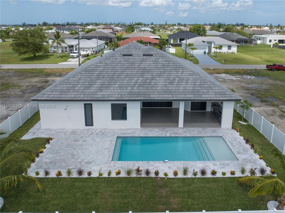 The property is fully fenced, providing privacy, security, and a safe space for pets or outdoor activities.