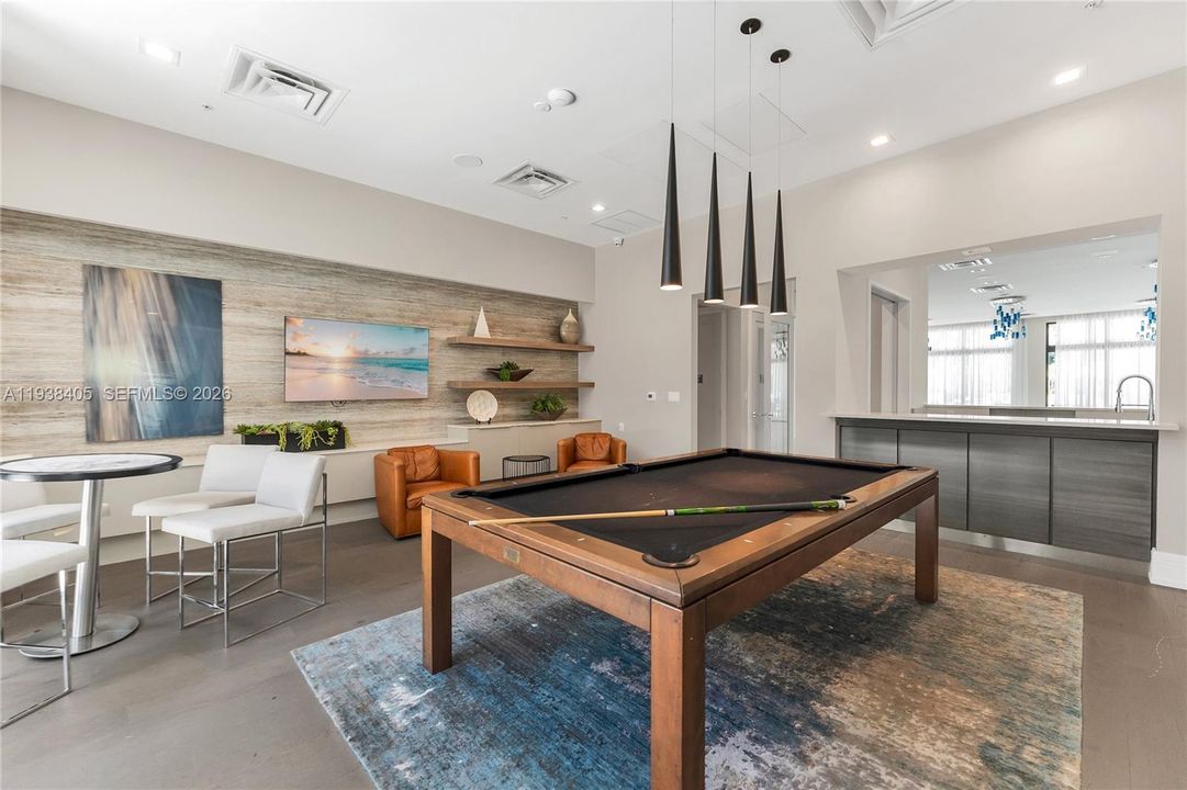 Clubhouse game room.