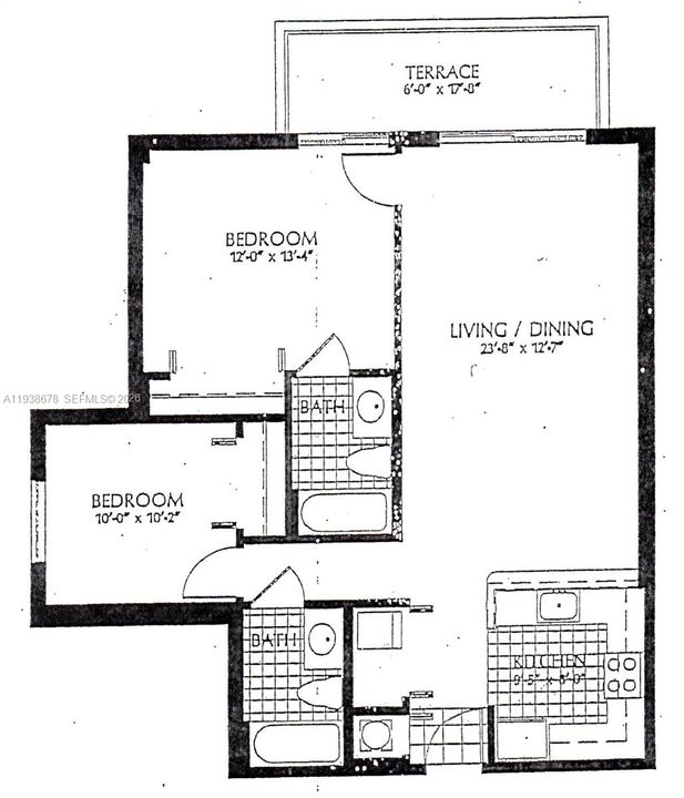 出租: $2,300 (2 贝兹, 2 浴室, 860 平方英尺)