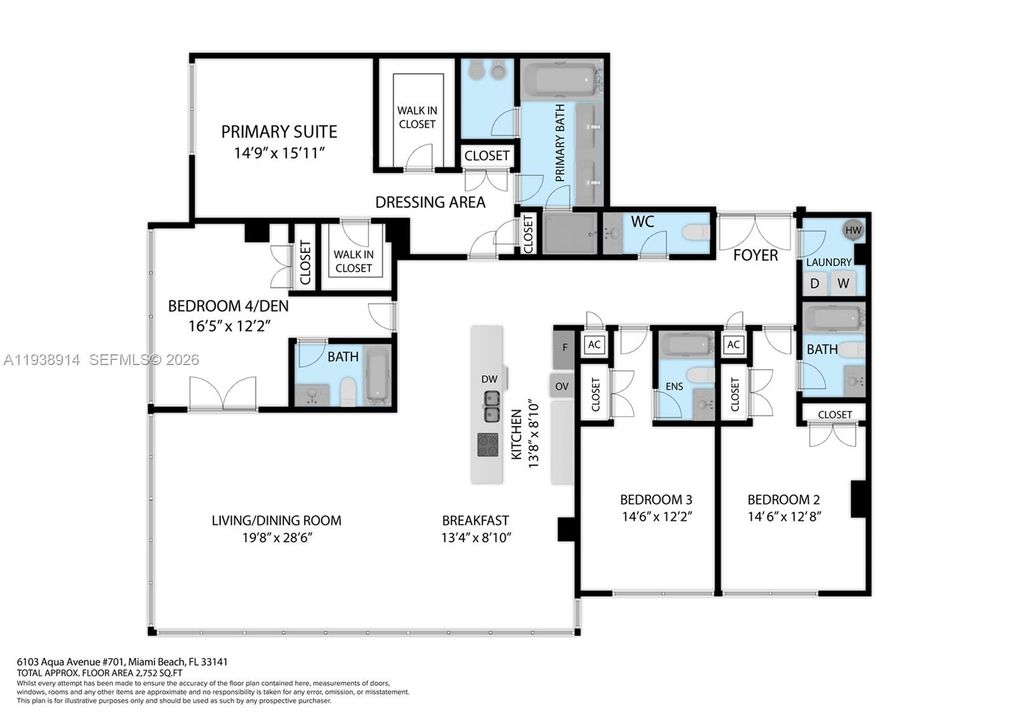 En Venta: $2,990,000 (4 camas, 4 baños, 2752 Pies cuadrados)