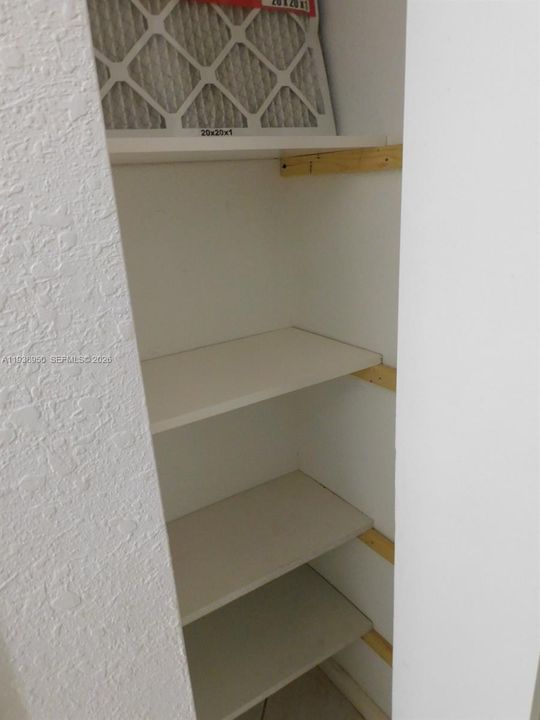 Hallway linen closet.