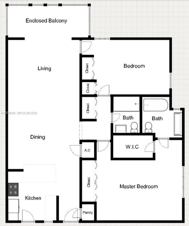 出租: $2,550 (2 贝兹, 2 浴室, 1115 平方英尺)