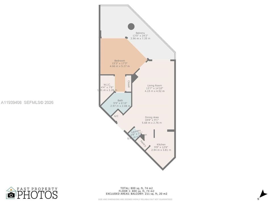 En Venta: $385,000 (1 camas, 1 baños, 800 Pies cuadrados)
