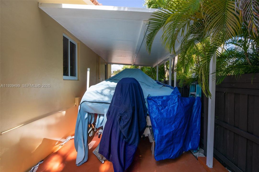 cover area for a boat or added cover patio.