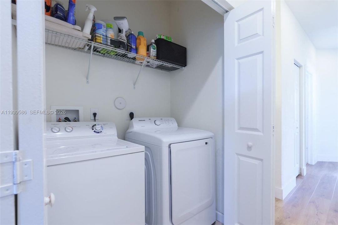 Laundry closet upstairs