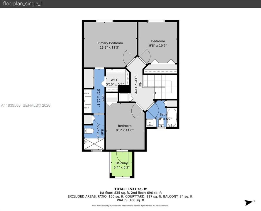 For Sale: $545,000 (3 beds, 2 baths, 1442 Square Feet)