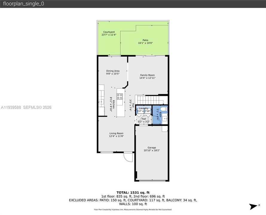 For Sale: $545,000 (3 beds, 2 baths, 1442 Square Feet)