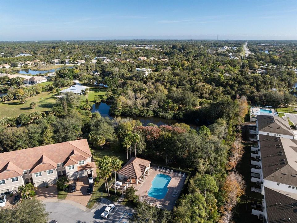 AERIAL VIEW OF POOL