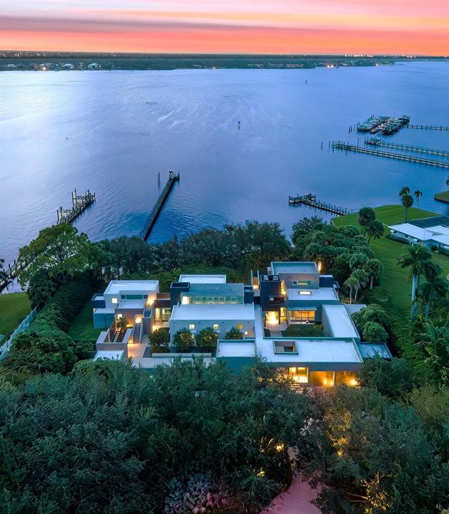 Aerial Twilight View
