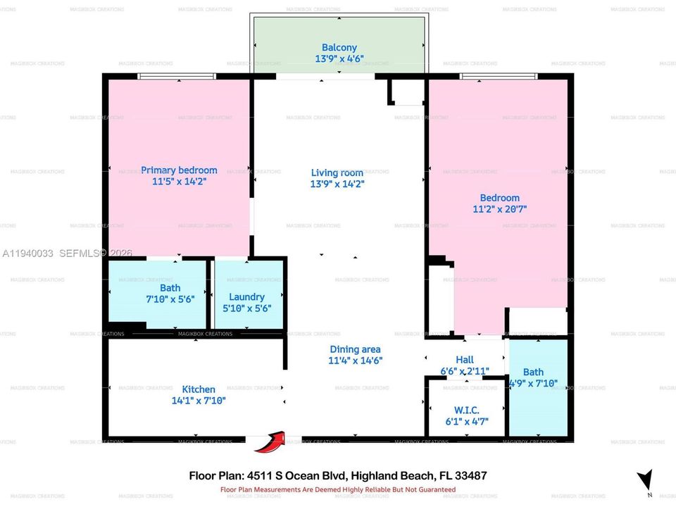 For Rent: $2,750 (2 beds, 2 baths, 1100 Square Feet)