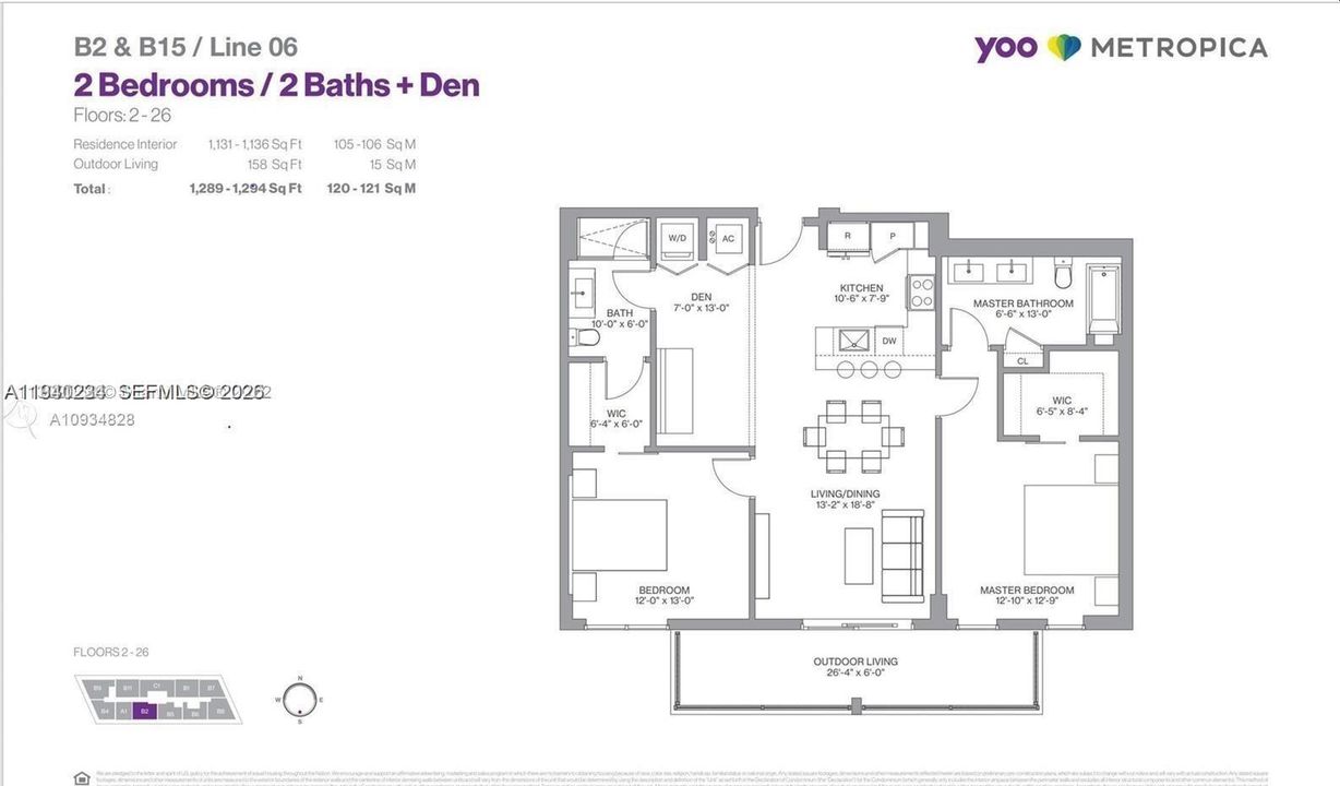 En Renta: $3,150 (2 camas, 2 baños, 1050 Pies cuadrados)