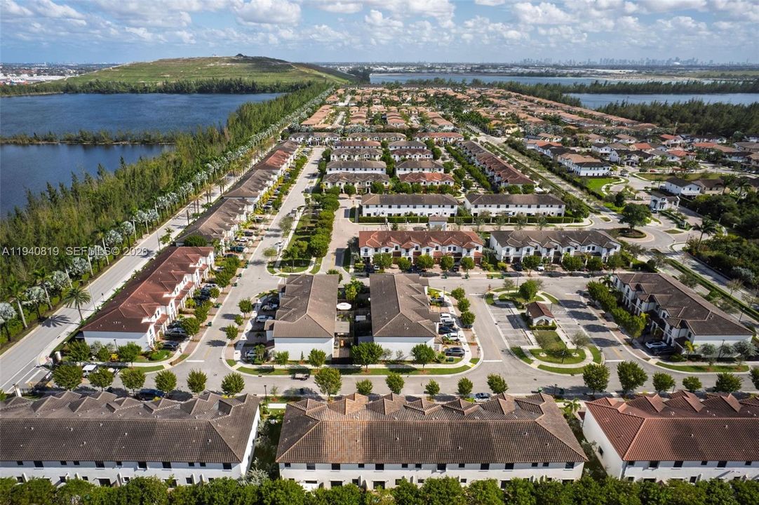 Aerial view of community