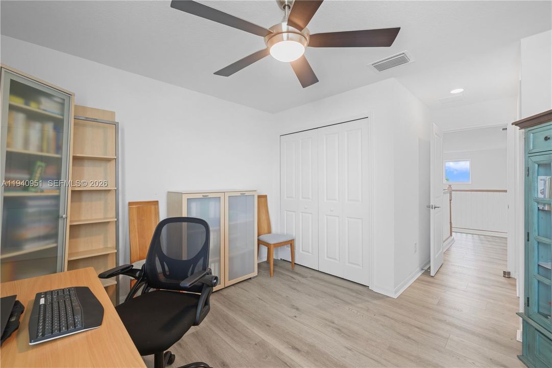 Bedroom with full bath used as office