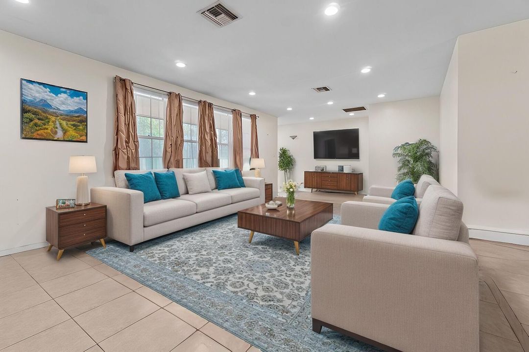 virtually staged living room
