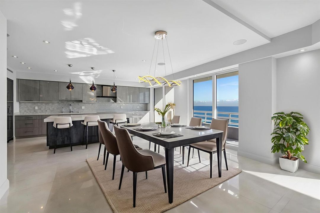 Virtually Staged Dining Area