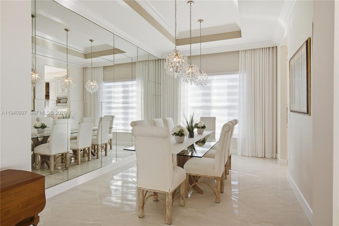 Spacious dining room