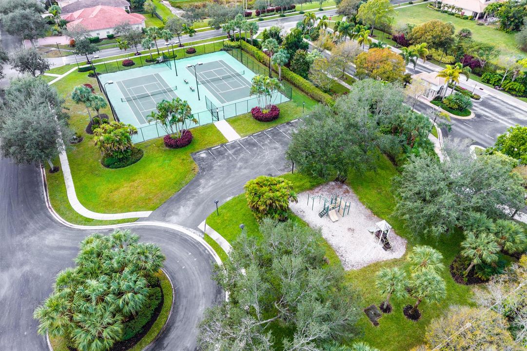 Aerial Tennis and Playground