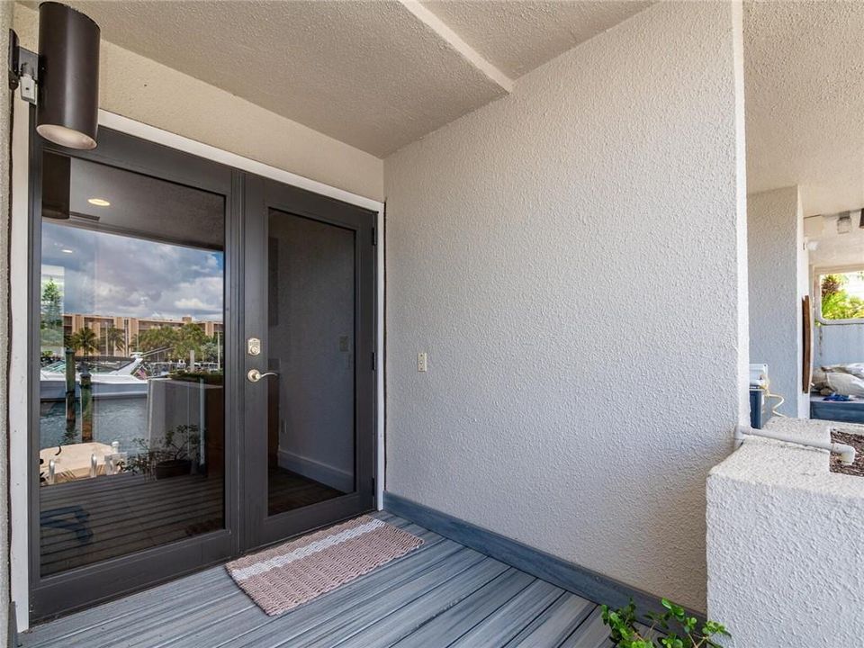 BACK DOOR TO PATIO AND YOUR DOCK
