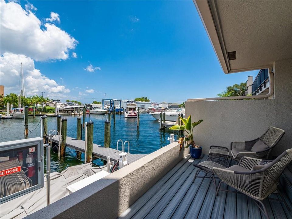 PATIO OVERLOOKS YOUR DOCK AND WATERWAY