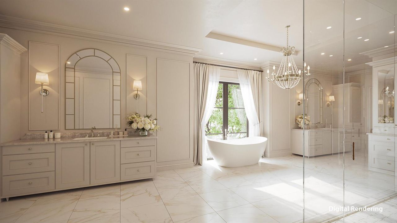 Primary Bathroom Rendering