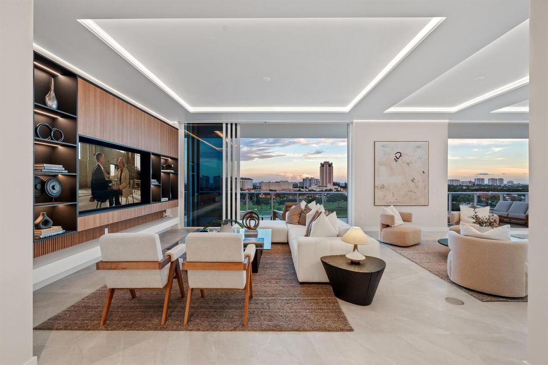 LIVING ROOM AT SUNSET