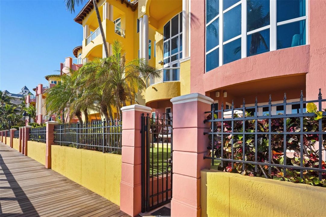 Boardwalk to the pool